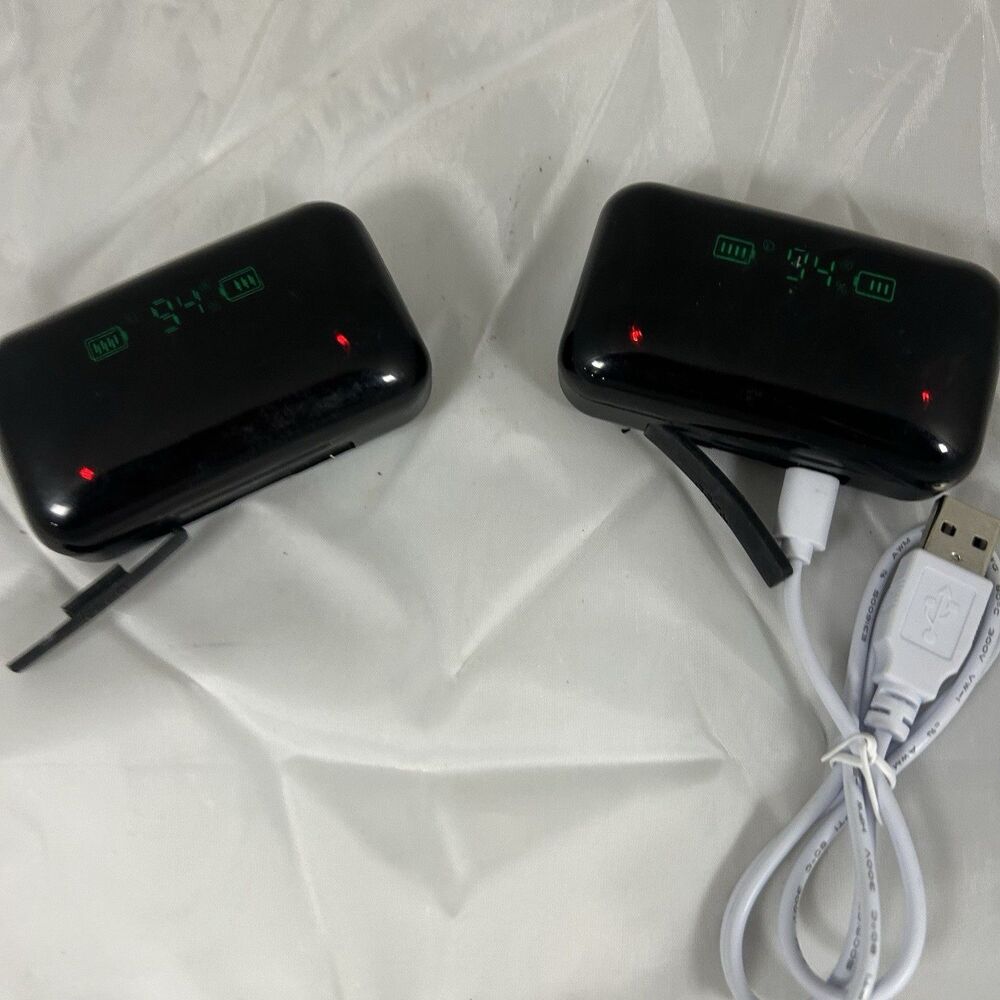 Two Pair F9-5 TWS Bluetooth Wireless Earphones With Charging Cases